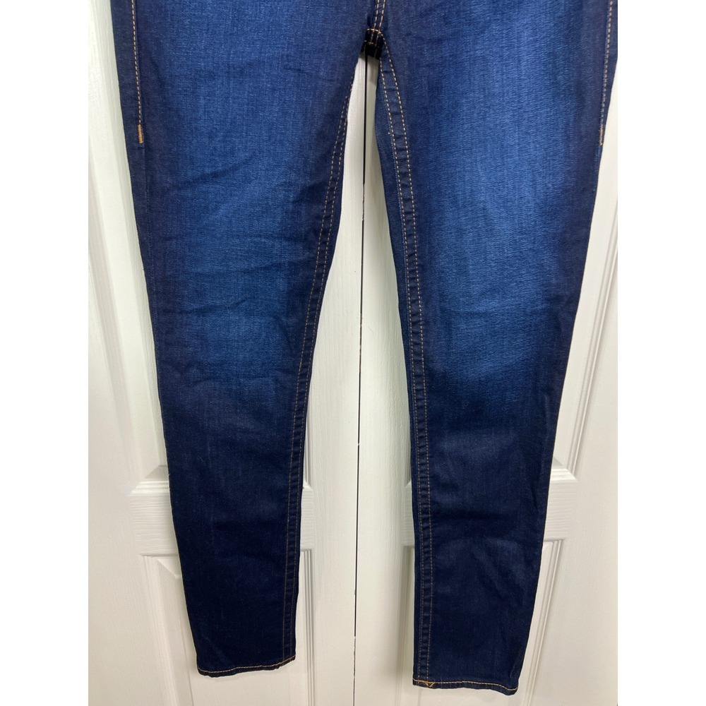 True Religion Skinny Jeans Women 32 Blue Logo Waistband Super Stretch Denim PF17 - Picture 16 of 16